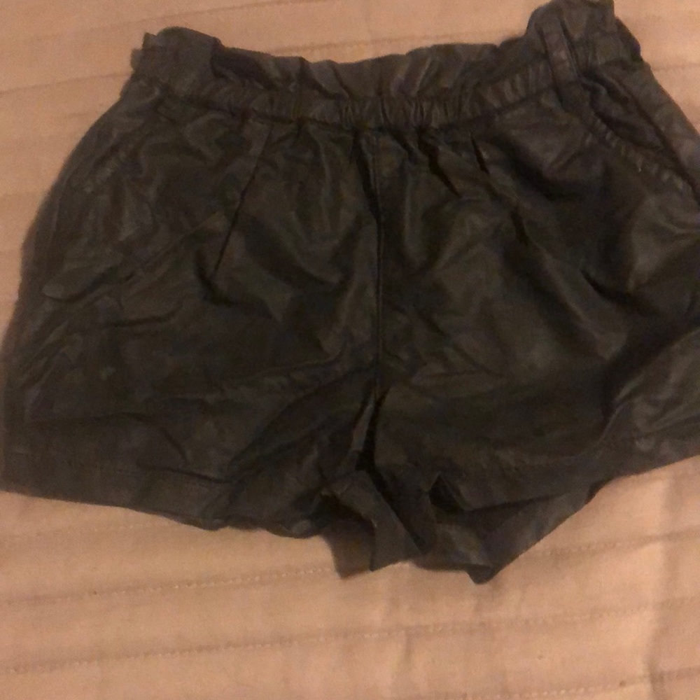 Black babyGap leather shorts